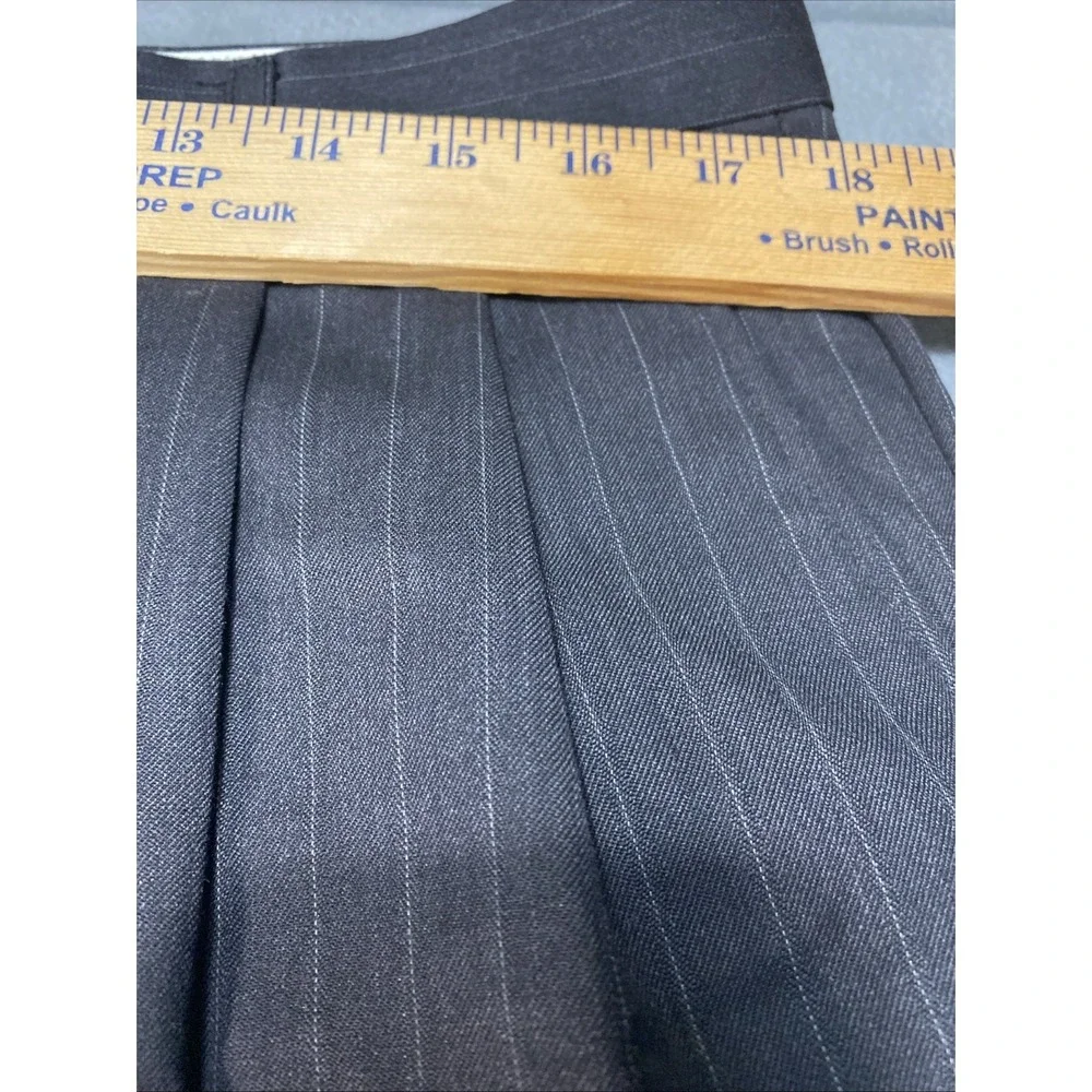 Jones of New York Mens Suit Black Pin Stripe‎ Wool Coat Size 42R Pants Read